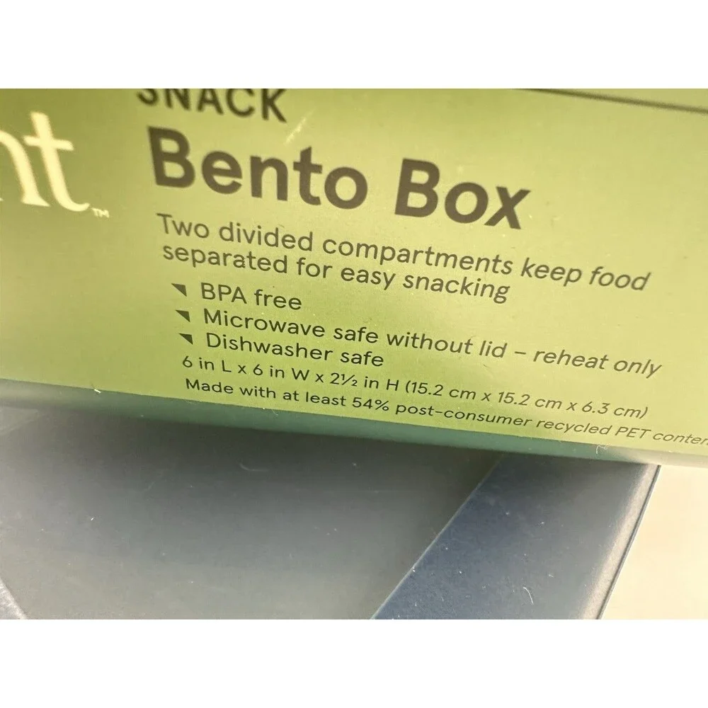 Figmint Snack Bento Box Divided Compartments Keeps Food Separated